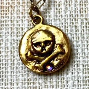 Mad Coin | Jewelry | Mad Coin By Rachel Abroms Gold Necklace Skull 